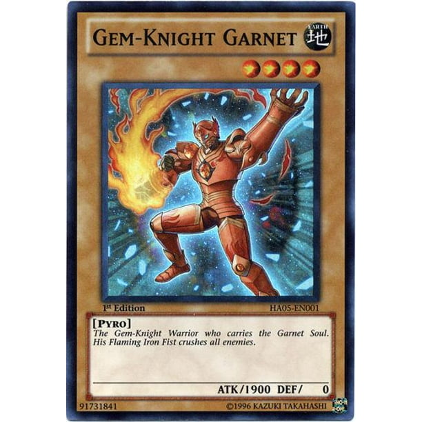 Yugioh-Gem-Knight Garnet-Super Rare-1st Edition-HA05 EN001